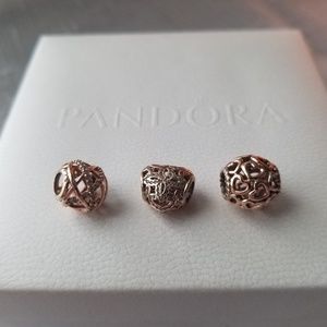 Pandora rose gold charms (sell in combo)